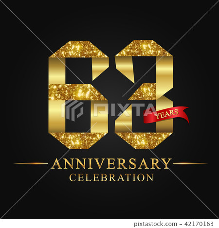 63 years anniversary gold foil. 42170163