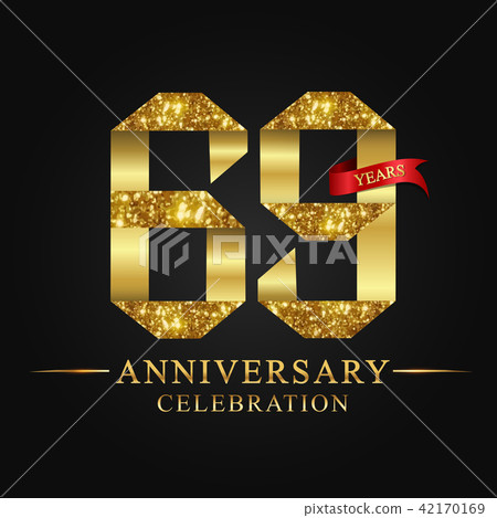 69 years anniversary gold foil. 69 years anniversary gold foil. 42170169