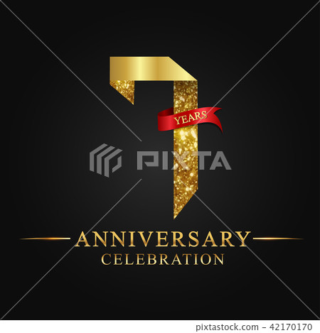7 years anniversary gold foil. 7 years anniversary gold foil. 42170170