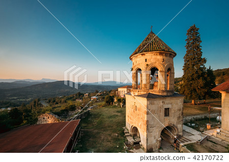 Kutaisi, Georgia. Bell Tower Of Gelati Monastery In Evening Time Kutaisi, Georgia. Bell Tower Of Gelati Monastery In Evening Time 42170722
