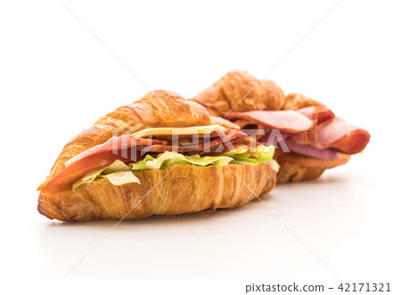 croissant sandwich ham croissant sandwich ham 42171321