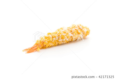 batter-fried prawns on white batter-fried prawns on white 42171325