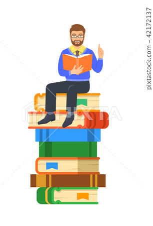Young man teacher shares knowledge with students Young man teacher shares knowledge with students 42172137