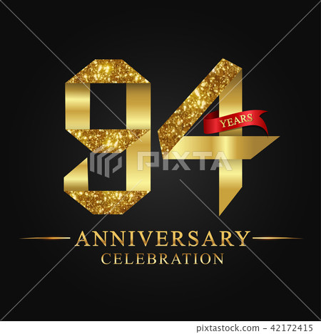 94 years anniversary gold foil. 94 years anniversary gold foil. 42172415