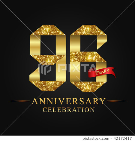 96 years anniversary gold foil. 96 years anniversary gold foil. 42172417