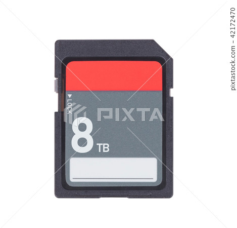Memory card isolated on white background Memory card isolated on white background 42172470