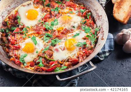 Shakshuka in a frying pan Shakshuka in a frying pan 42174165