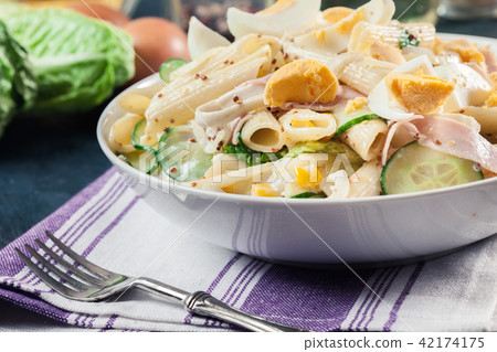 Macaroni salad with ham and other Macaroni salad with ham and other 42174175