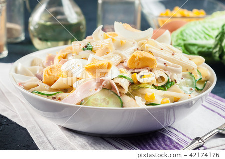 Macaroni salad with ham and other Macaroni salad with ham and other 42174176