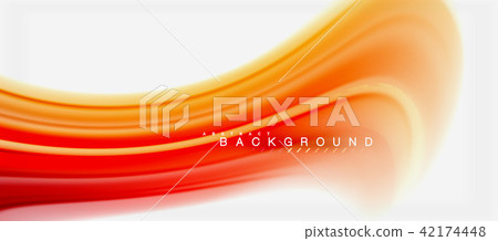 Rainbow fluid colors abstract background twisted liquid design, colorful marble or plastic wavy 42174448