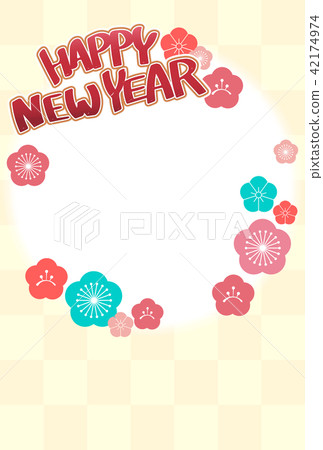 New Year's card template for 2019 42174974