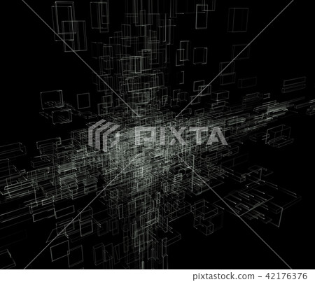 Abstract background of wire frame - Stock Illustration [42176376] - PIXTA
