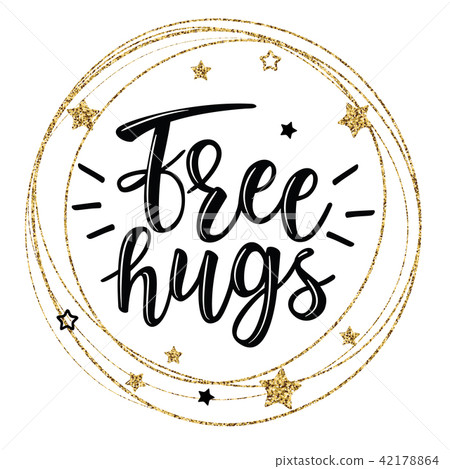 Free Hugs vector lettering. Free Hugs vector lettering. 42178864