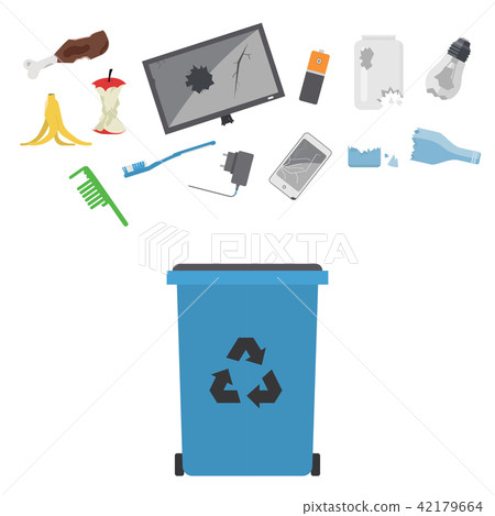 Recycling garbage vector trash bags tires management ecology industry garbage utilize concept waste Recycling garbage vector trash bags tires management ecology industry garbage utilize concept waste 42179664