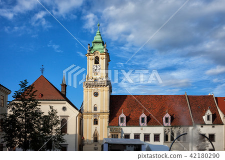 Old Town Hall and Jesuit Church in Bratislava 42180290