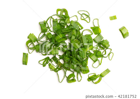 Fresh Raw green spring onion isolated on white Fresh Raw green spring onion isolated on white 42181752