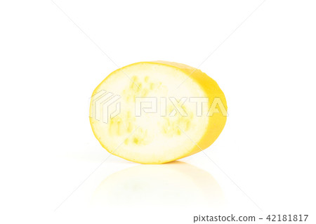 Fresh Raw yellow zucchini isolated on white 42181817