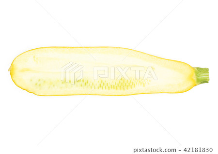 Fresh Raw yellow zucchini isolated on white Fresh Raw yellow zucchini isolated on white 42181830