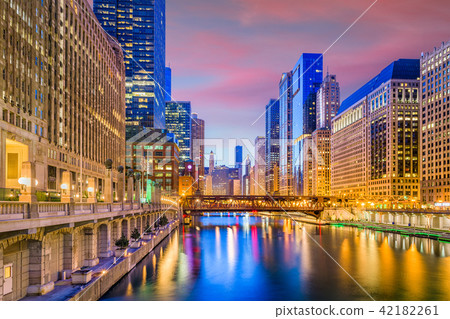 Chicago, Illinois, USA Cityscape 42182261