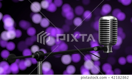 big condenser microphone. 3d illustration big condenser microphone. 3d illustration 42182862