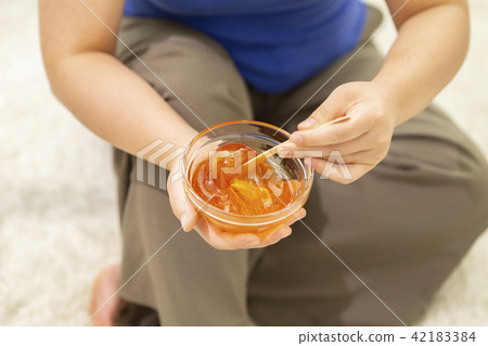 Self-Brazilian wax image _ foot _ depilation unwanted hair treatment Self-Brazilian wax image _ foot _ depilation unwanted hair treatment 42183384