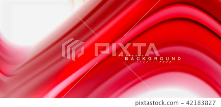 Rainbow fluid colors abstract background twisted liquid design, colorful marble or plastic wavy 42183827