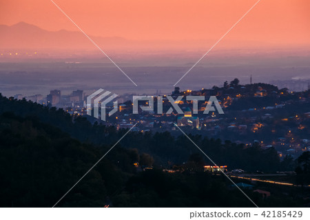 Kutaisi, Georgia. Cityscape Of Kutaisi From Gelati Monastery In Evening 42185429