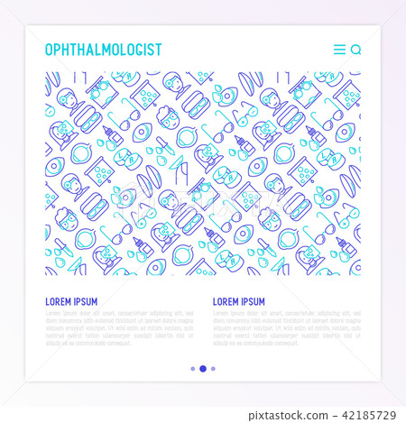 Ophthalmologist concept with thin line icons 42185729