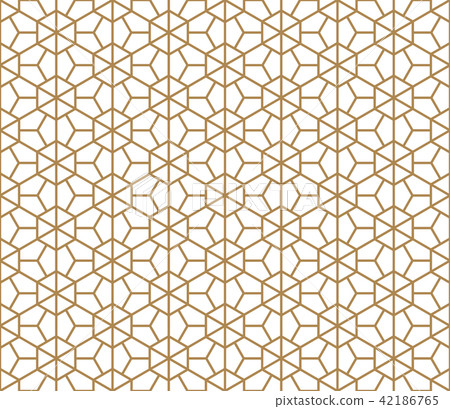 Seamless pattern based on Japanese ornament Kumiko Seamless pattern based on Japanese ornament Kumiko 42186765