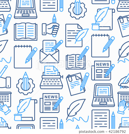Copywriting seamless pattern - Stock Illustration [42186792] - PIXTA
