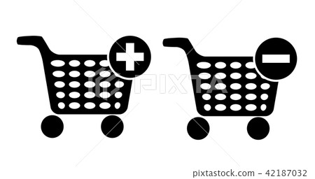 set of shopping chart vector icon 42187032