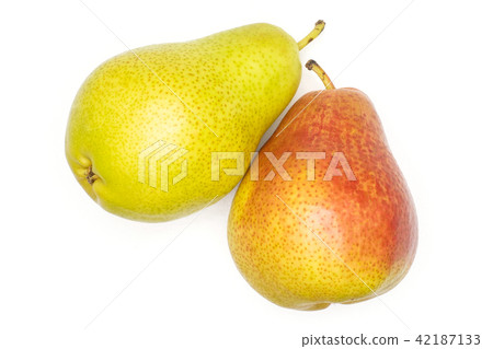 Fresh Raw red pear isolated on white Fresh Raw red pear isolated on white 42187133