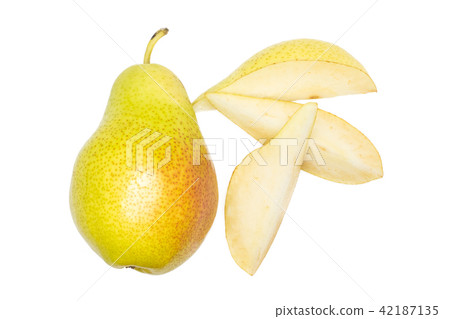 Fresh Raw red pear isolated on white Fresh Raw red pear isolated on white 42187135