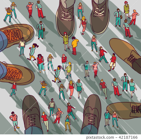 Big and small business businessman big group people 42187166