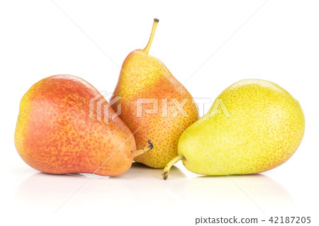 Fresh Raw red pear isolated on white Fresh Raw red pear isolated on white 42187205
