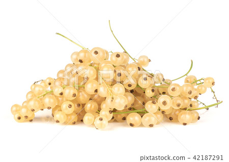 Fresh white currant berries  isolated on white 42187291