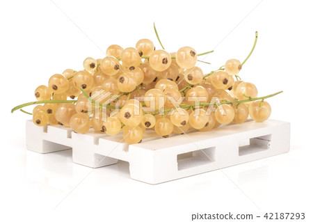 Fresh white currant berries  isolated on white 42187293