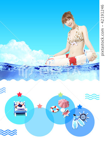 夏天 夏 女生 42191246