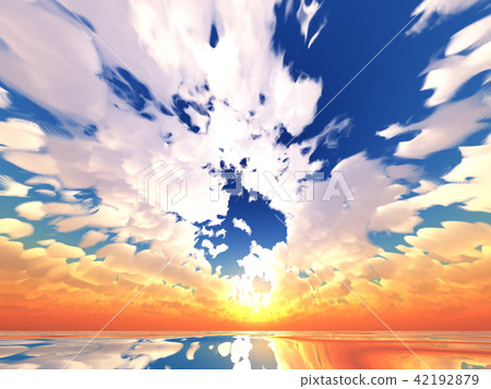 Wind and clouds with the sea 42192879