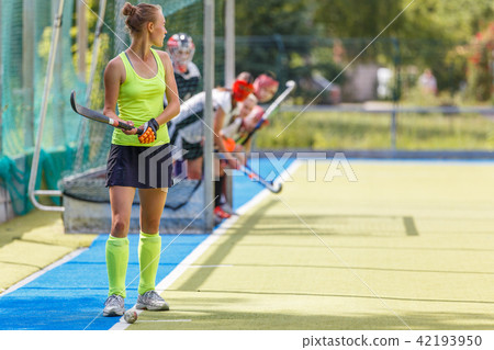 Young hockey player getting ready to hit penalty Young hockey player getting ready to hit penalty 42193950