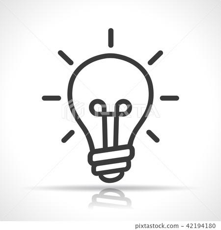 light bulb icon on white background light bulb icon on white background 42194180