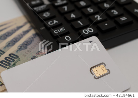 SIM card calculator 1,000 yen note 42194661