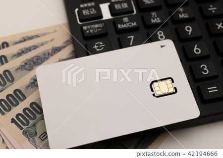 SIM card calculator 1,000 yen note 42194666