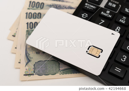SIM card calculator 1,000 yen note 42194668