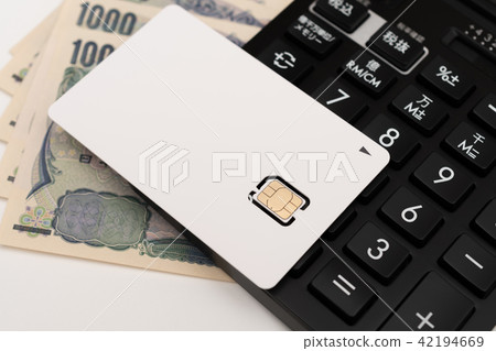 SIM卡計算器1000日元紙幣 42194669