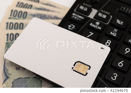 SIM卡計算器1000日元紙幣 42194670