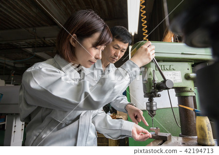 Factory People Working Drills Factory People Working Drills 42194713