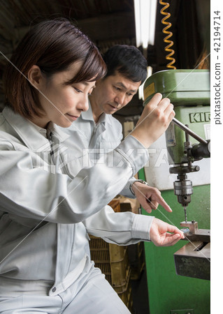 Factory People Working Drills Factory People Working Drills 42194714
