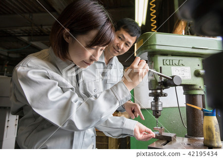 Factory People Working Drills Factory People Working Drills 42195434