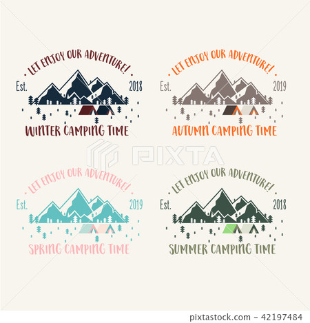Set of retro vintage camp labels and logo graphics 42197484